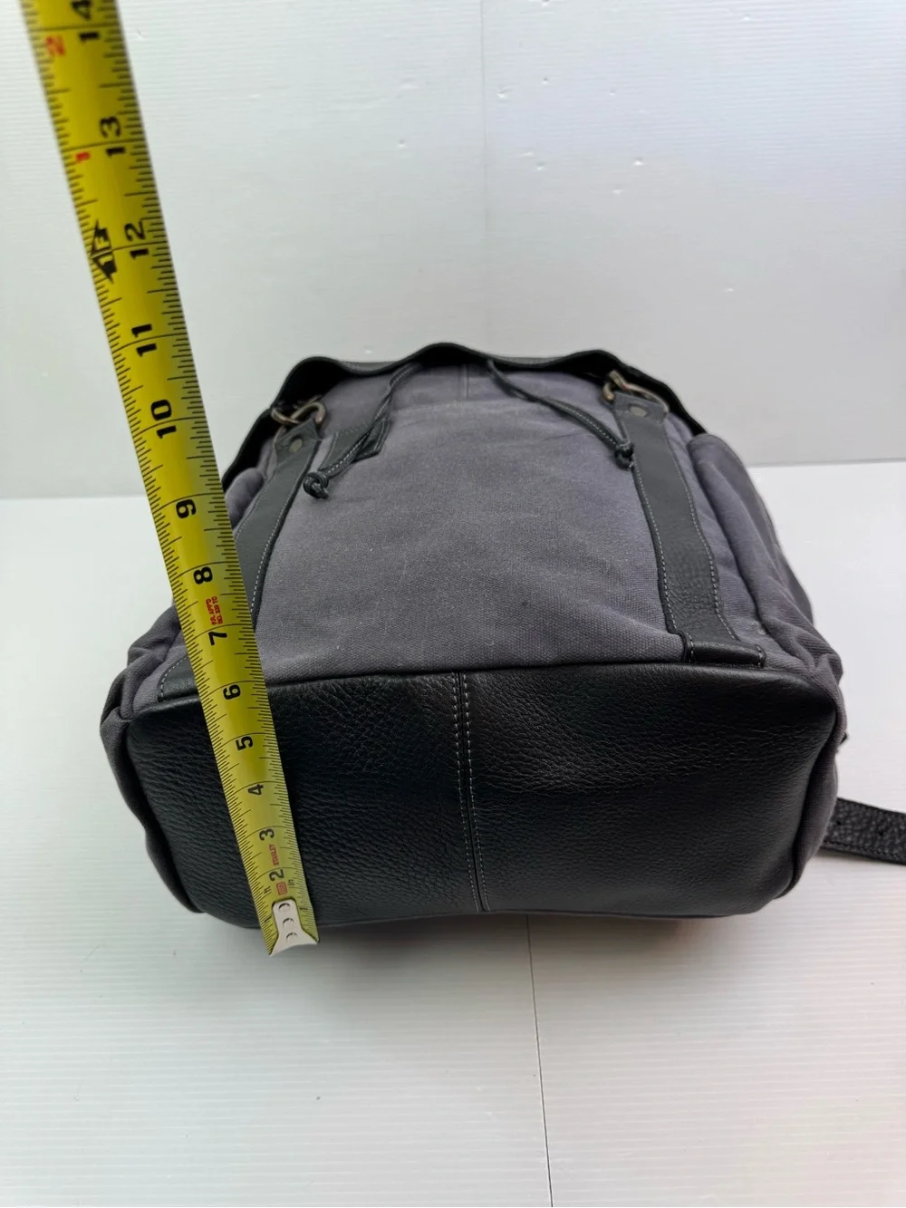 NWT Will Leather Goods Adventure Explorer Backpack Charcoal Canvas Distressed